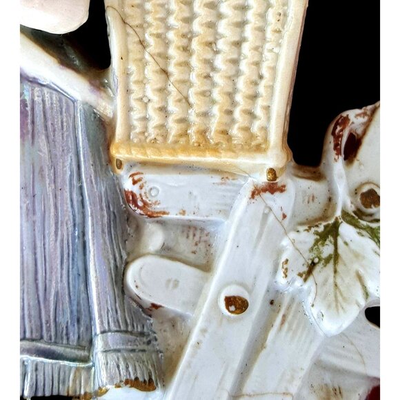 Antique German Bisque Spill Vase Match Stick Holder Carl Schneider Grafenthal - Picture 5 of 8